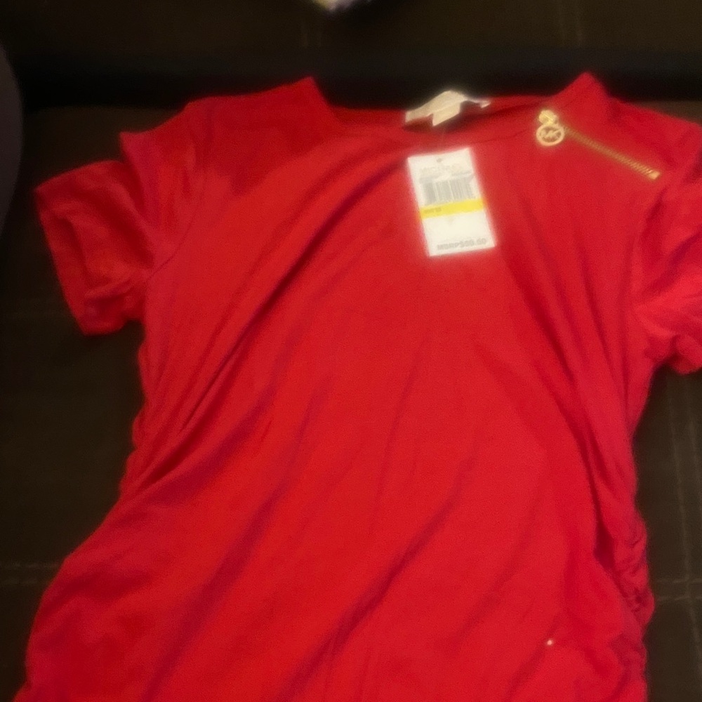 Michael Kors Scarlet Tee with Gold Accent